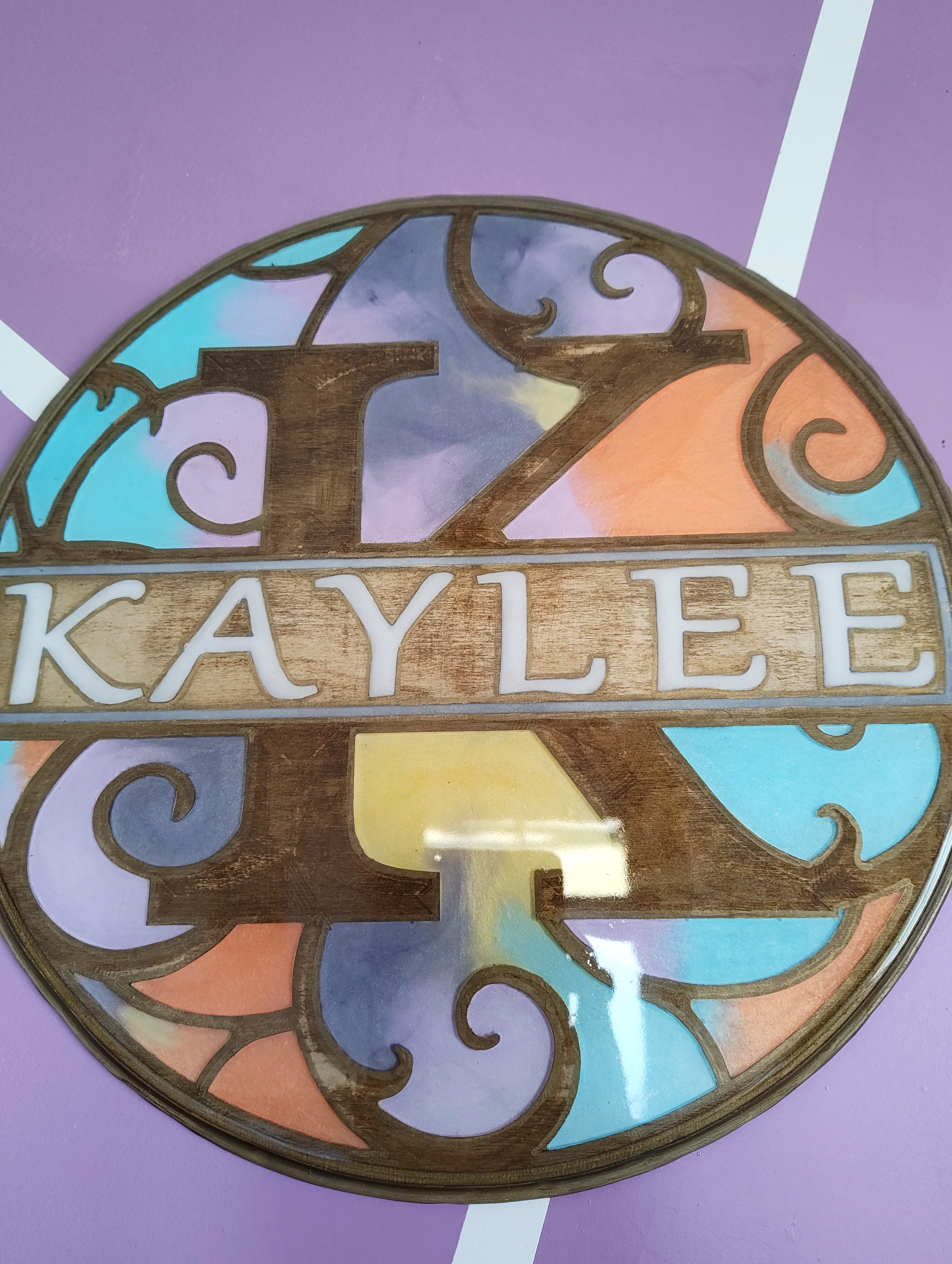 Custom Resin Monogram Name Sign