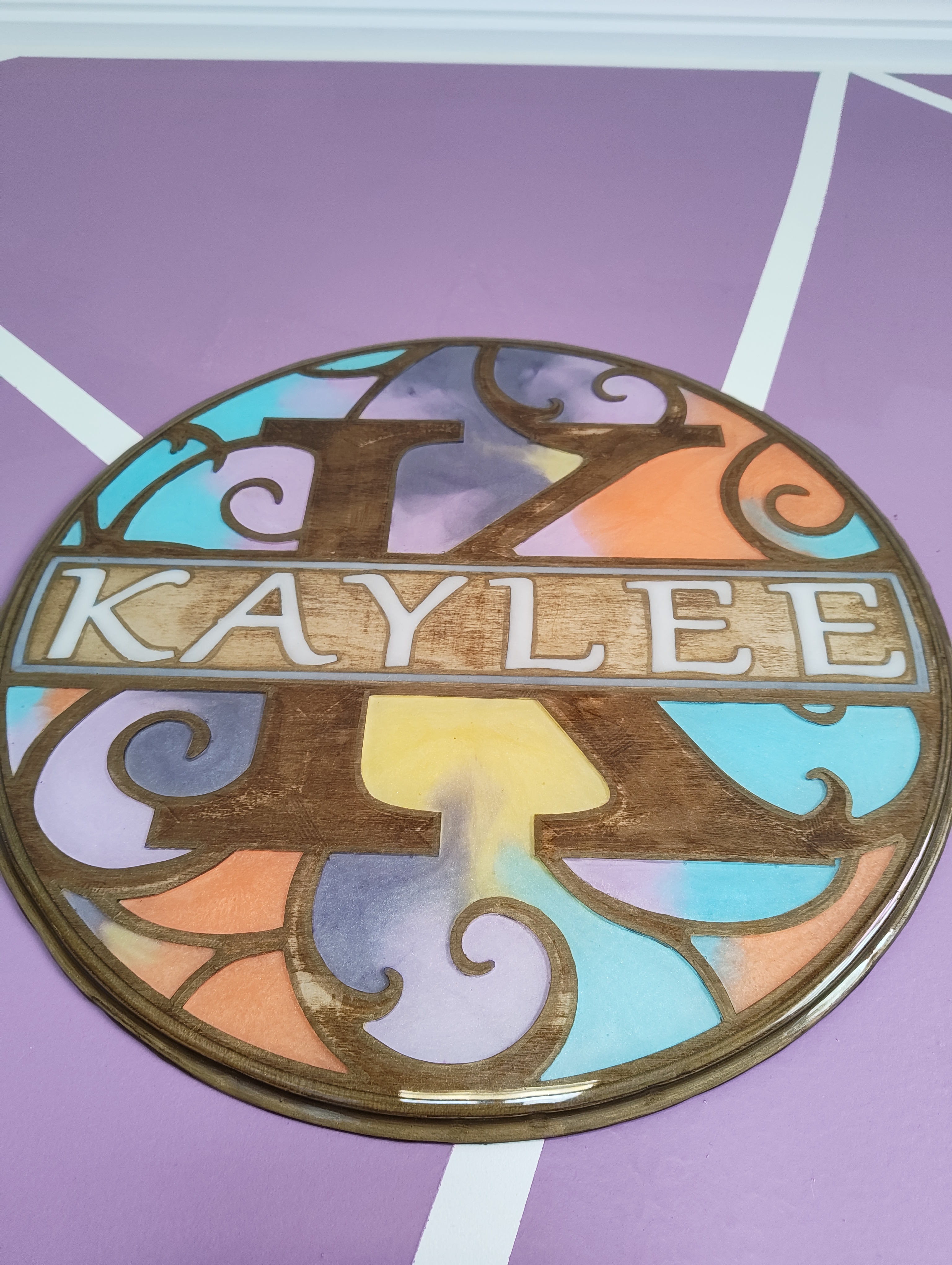 Custom Resin Monogram Name Sign