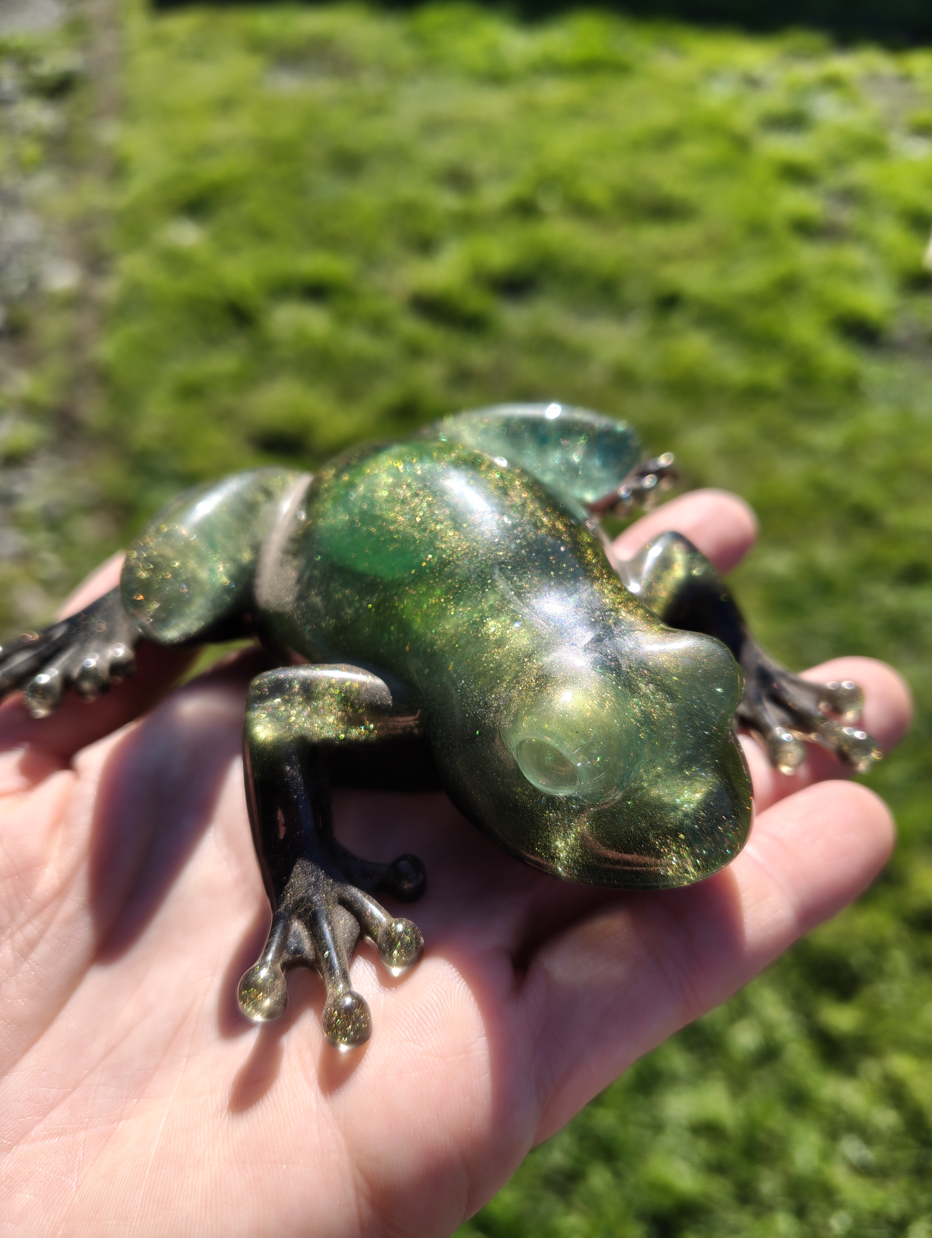 "Lord of the Lilypad" Shimmer Resin Frog