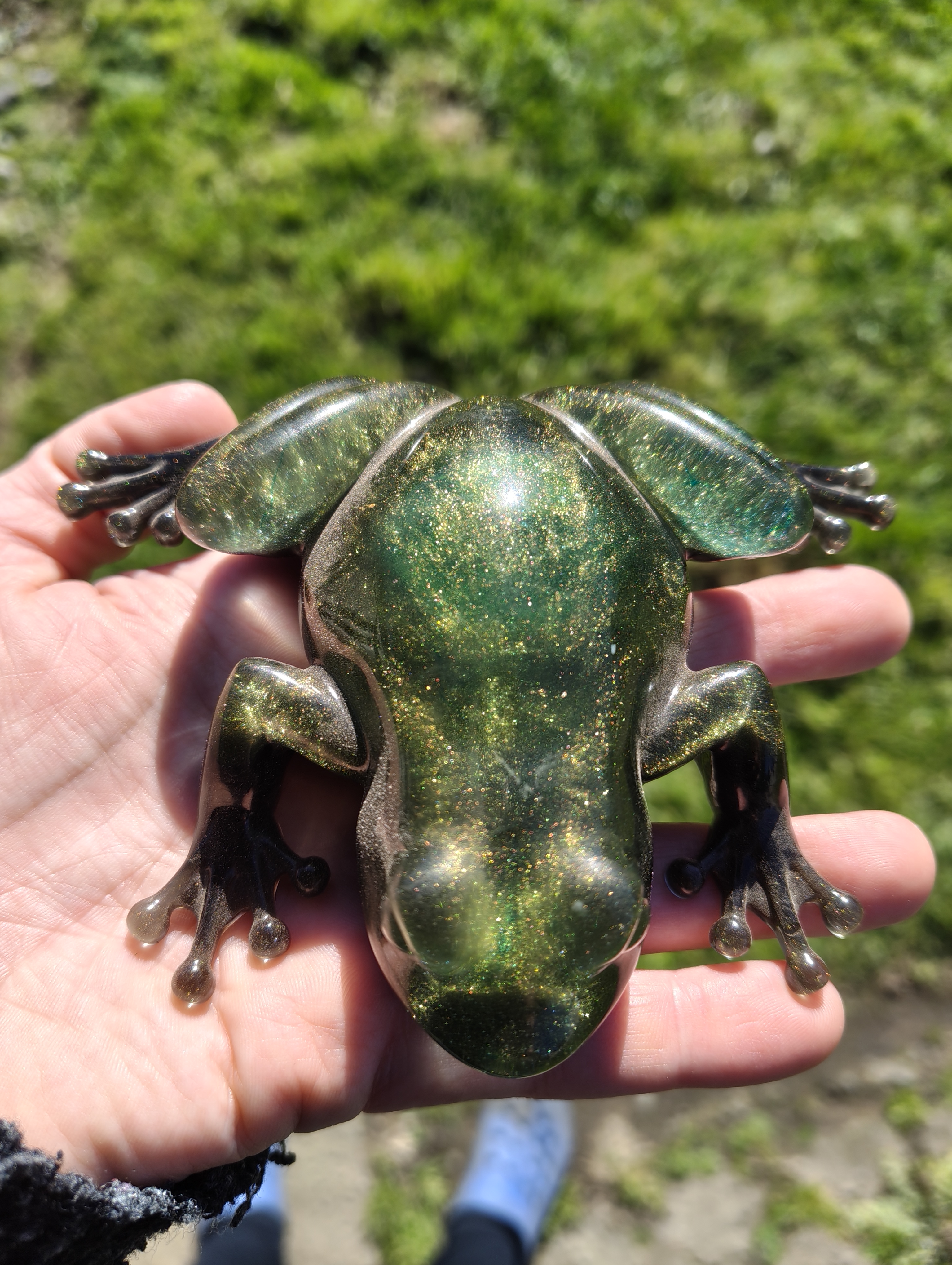 "Lord of the Lilypad" Shimmer Resin Frog