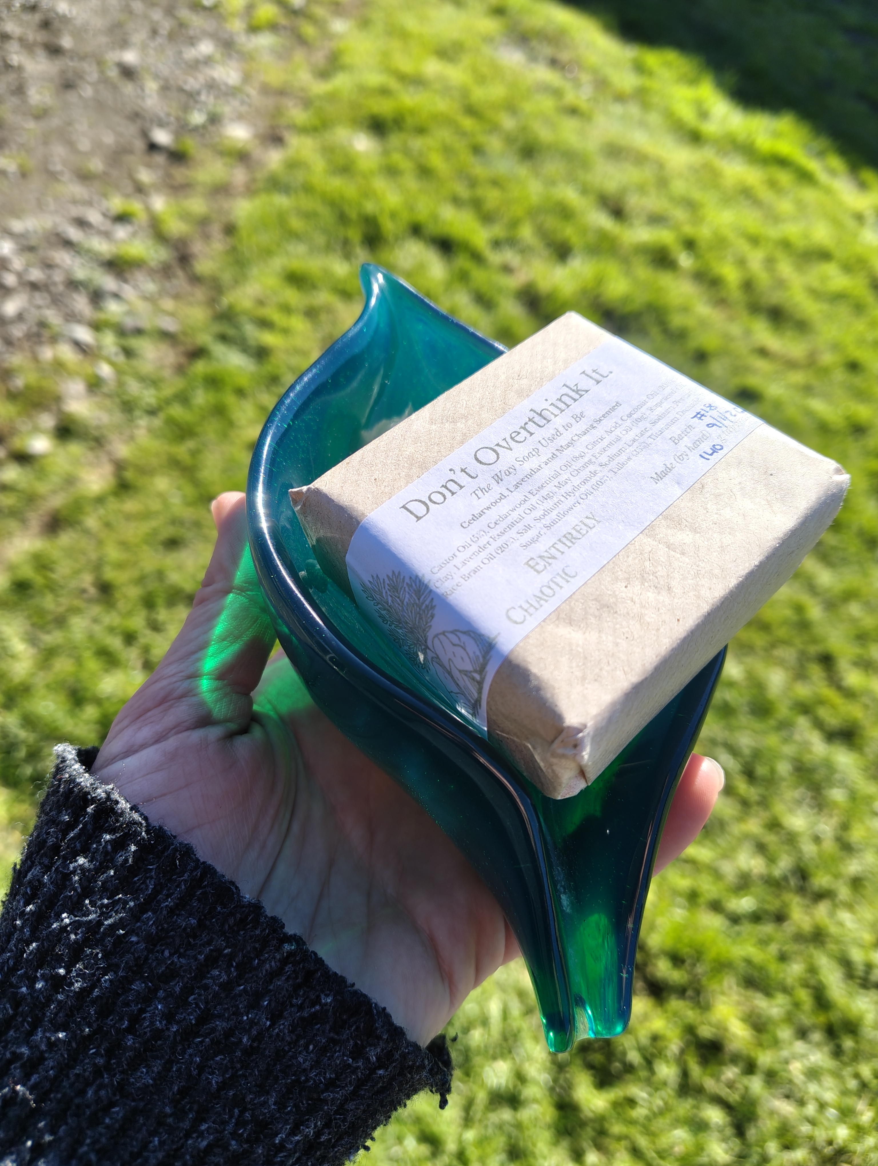 "The OG Emerald" Teal Resin Soap Throne