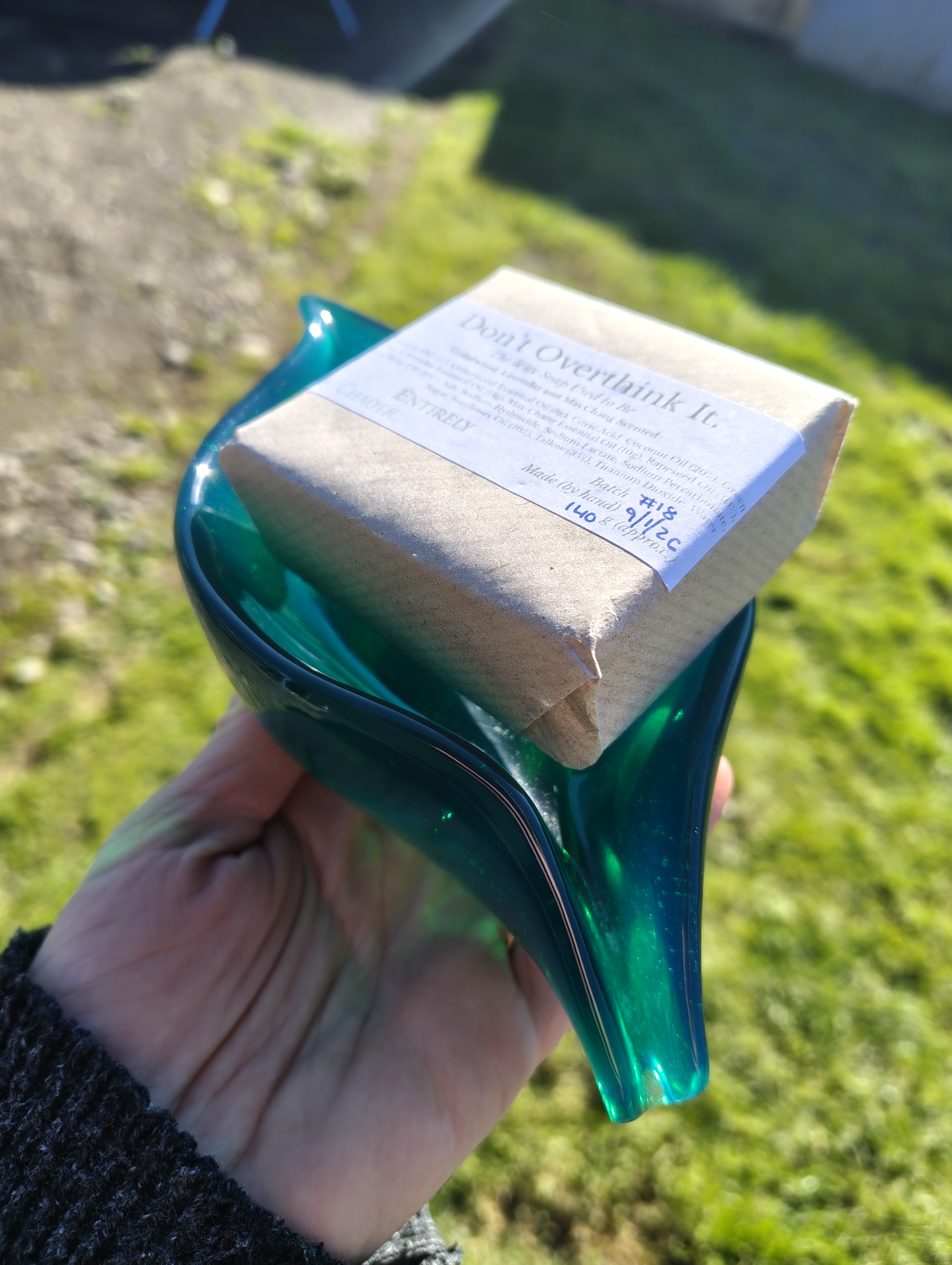 "The OG Emerald" Teal Resin Soap Throne