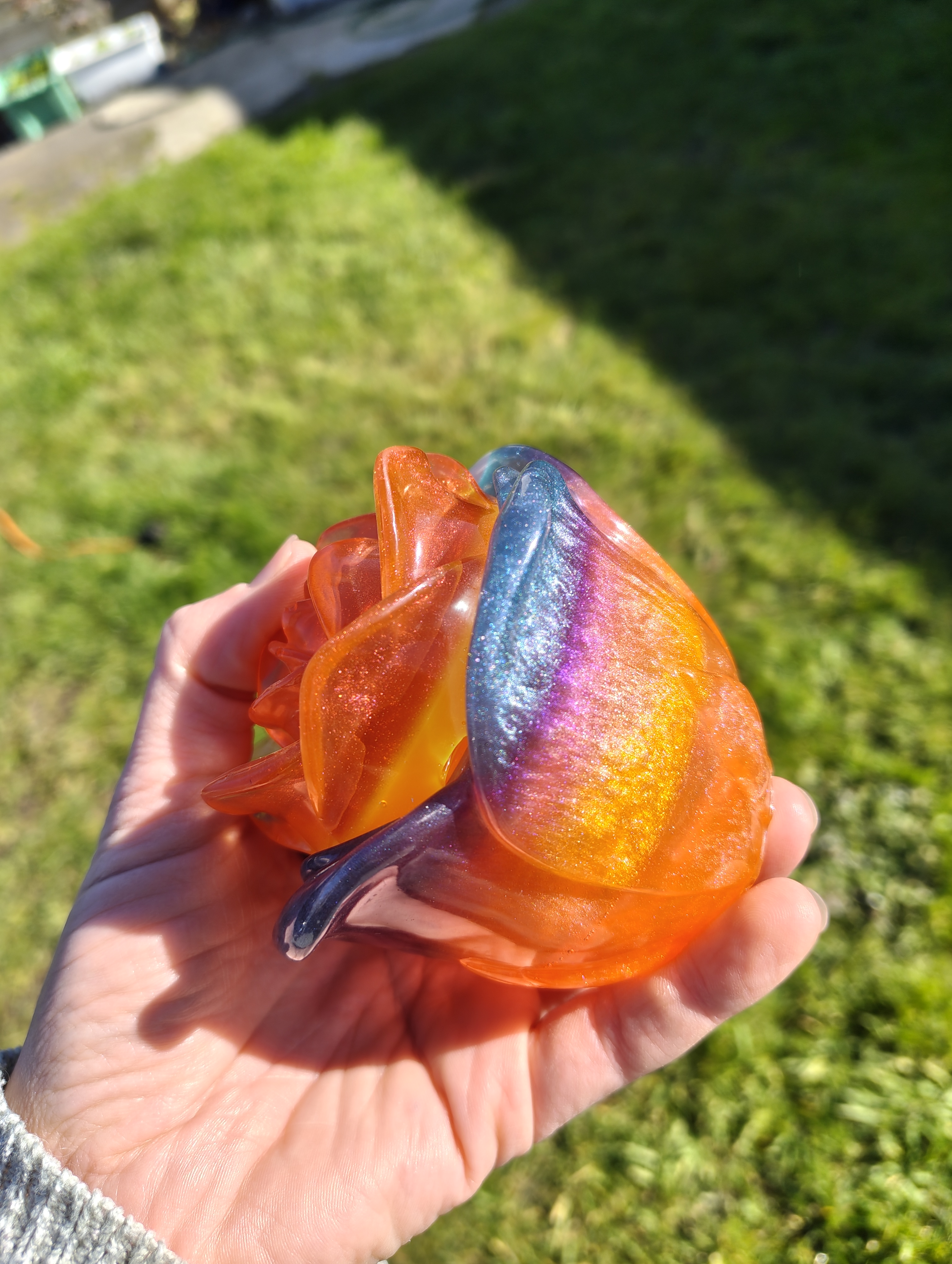 "Not Your Grandma's Rose" Galaxy & Sunset Resin Trinket Box