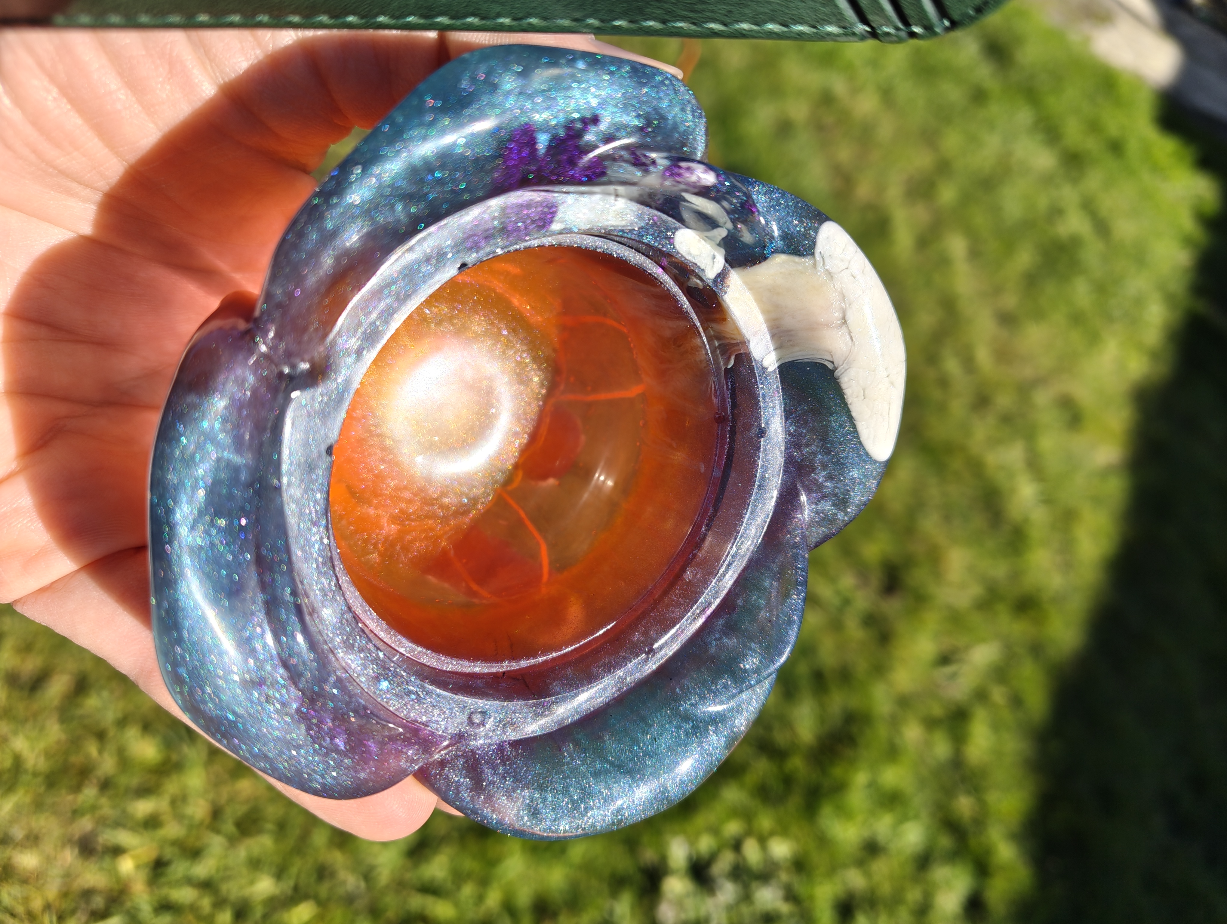 "Not Your Grandma's Rose" Galaxy & Sunset Resin Trinket Box