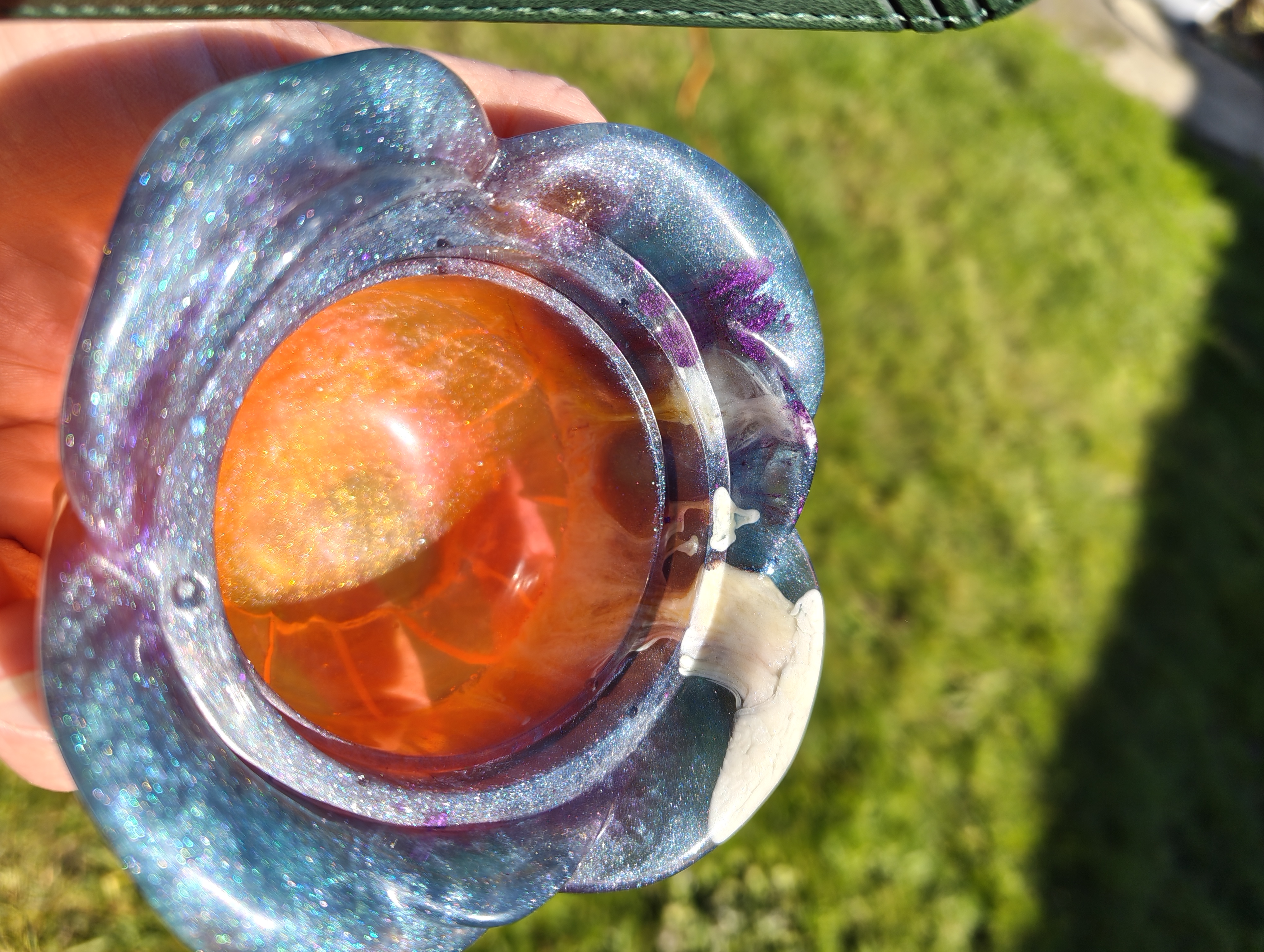 "Not Your Grandma's Rose" Galaxy & Sunset Resin Trinket Box