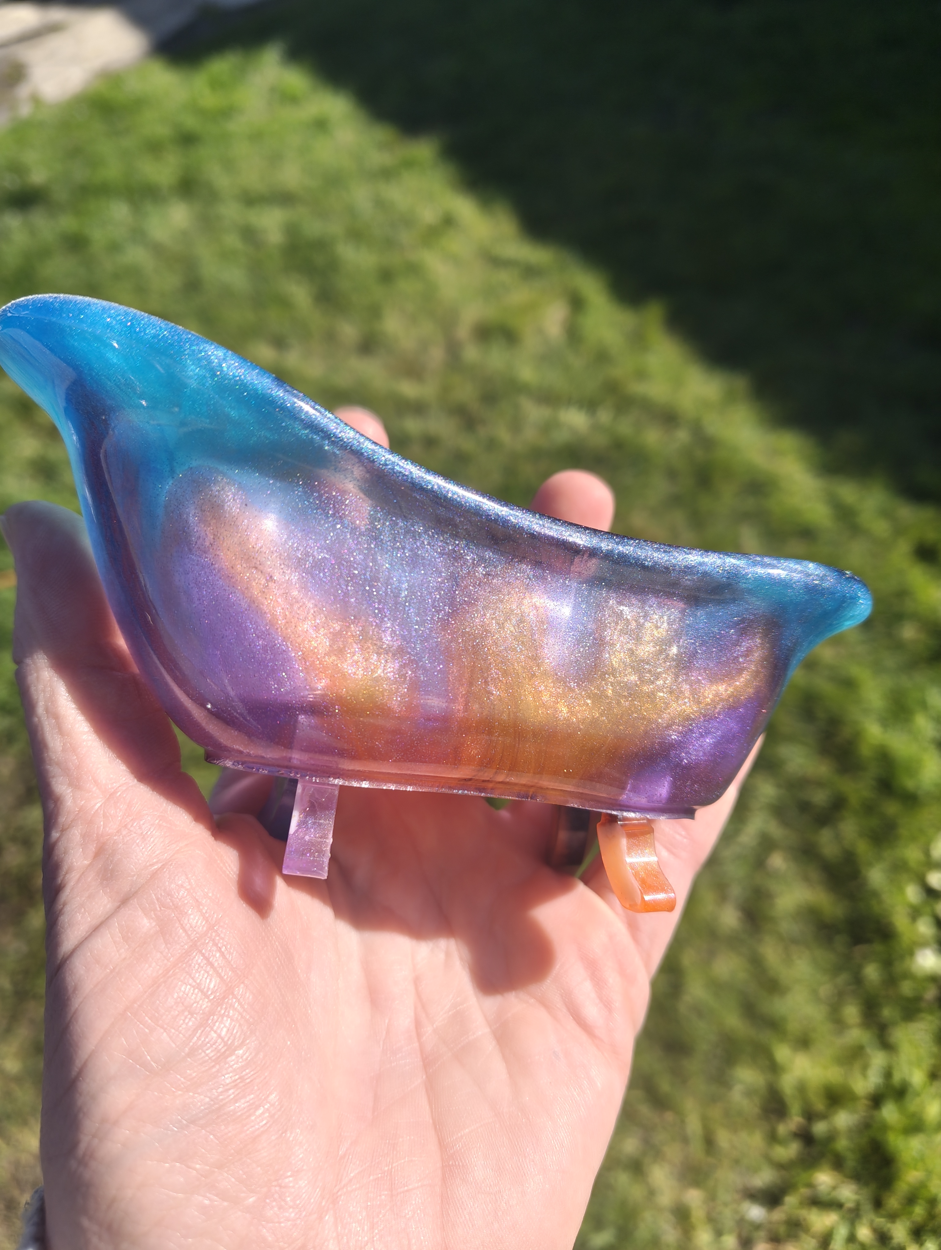 "Cosmic Nebula" Mini Clawfoot Bathtub Soap Dish