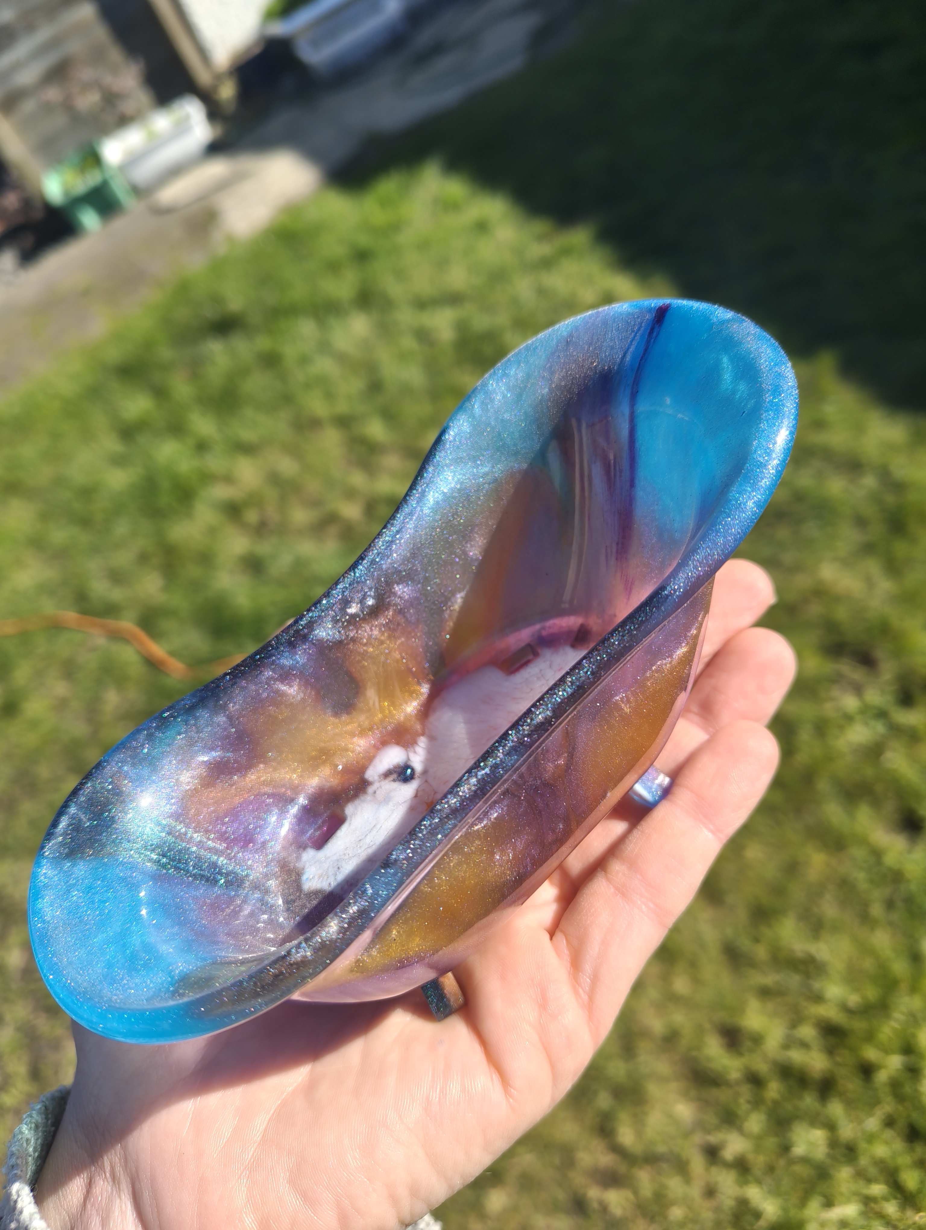 "Cosmic Nebula" Mini Clawfoot Bathtub Soap Dish