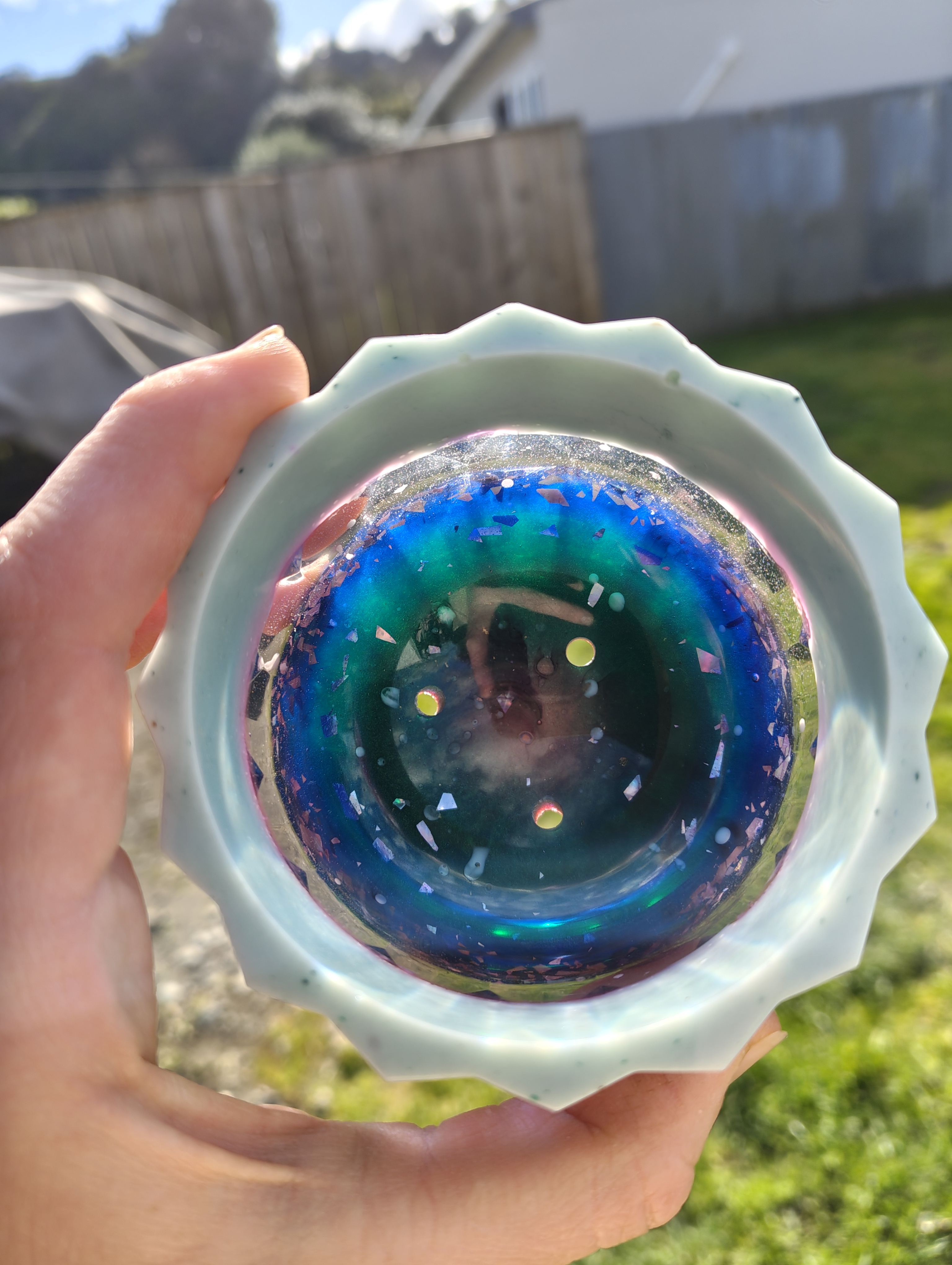 Listing: "Franken-Geo" Multicolour Layered Planter & Tray Set