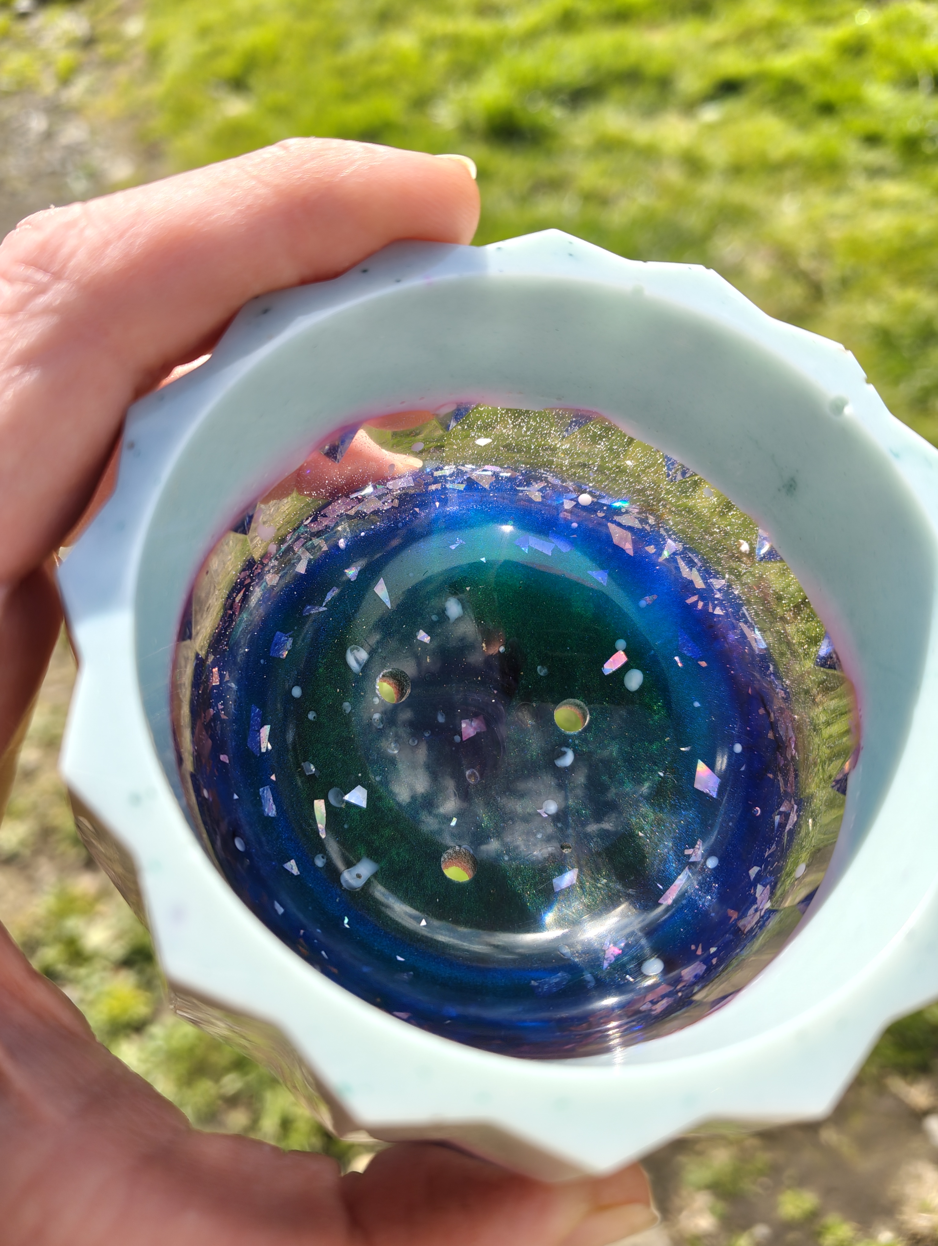 Listing: "Franken-Geo" Multicolour Layered Planter & Tray Set