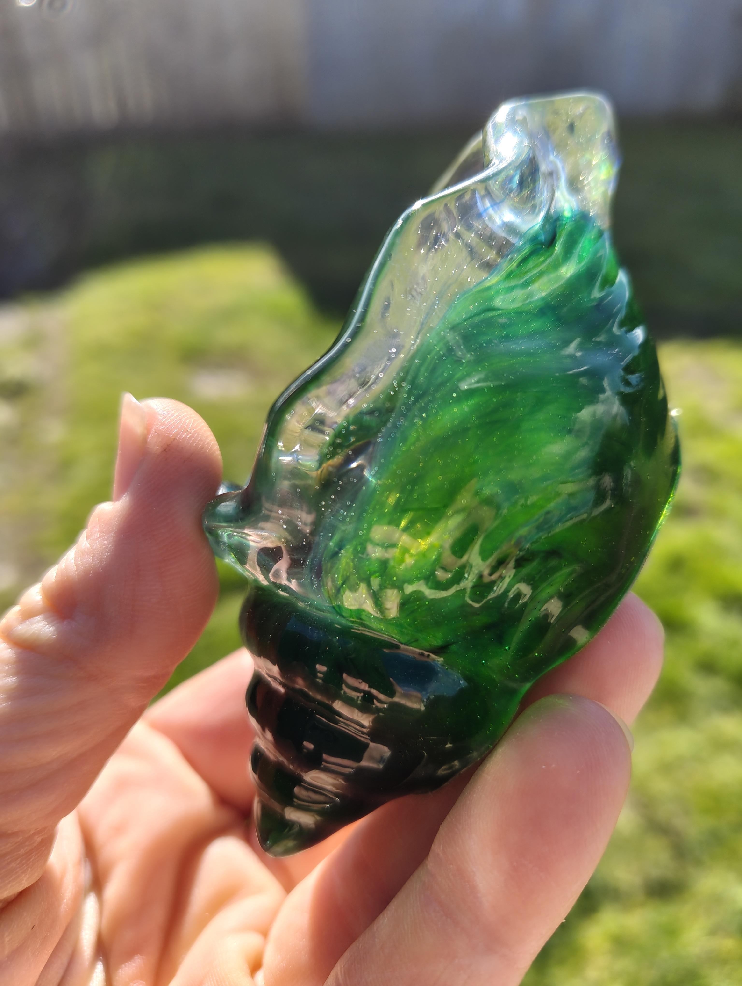 "Deep Sea Conch" Emerald Resin Shell Trinket Dish