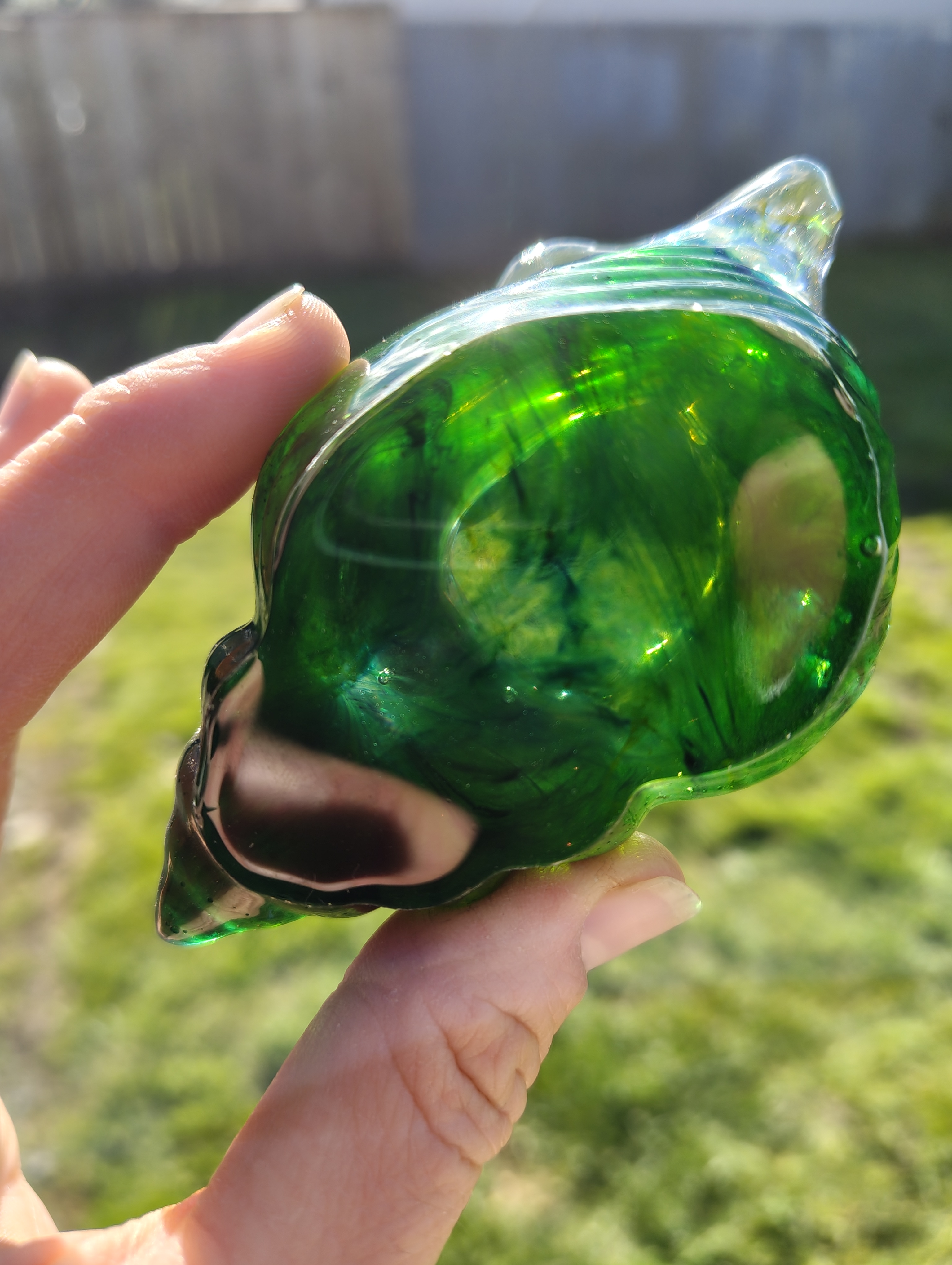 "Deep Sea Conch" Emerald Resin Shell Trinket Dish