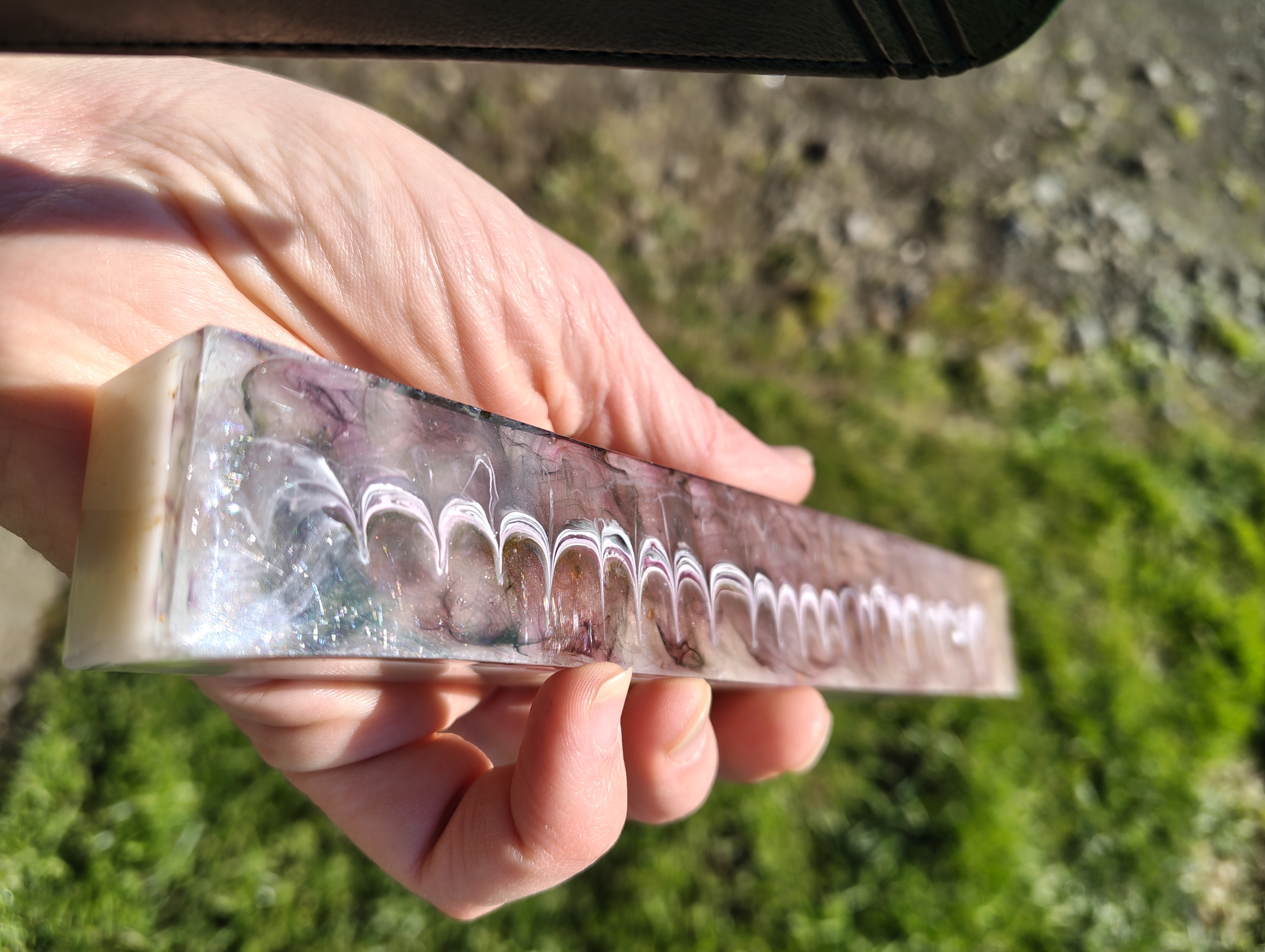 "Plum Marble" Incense Burner & Mini Candle Holder