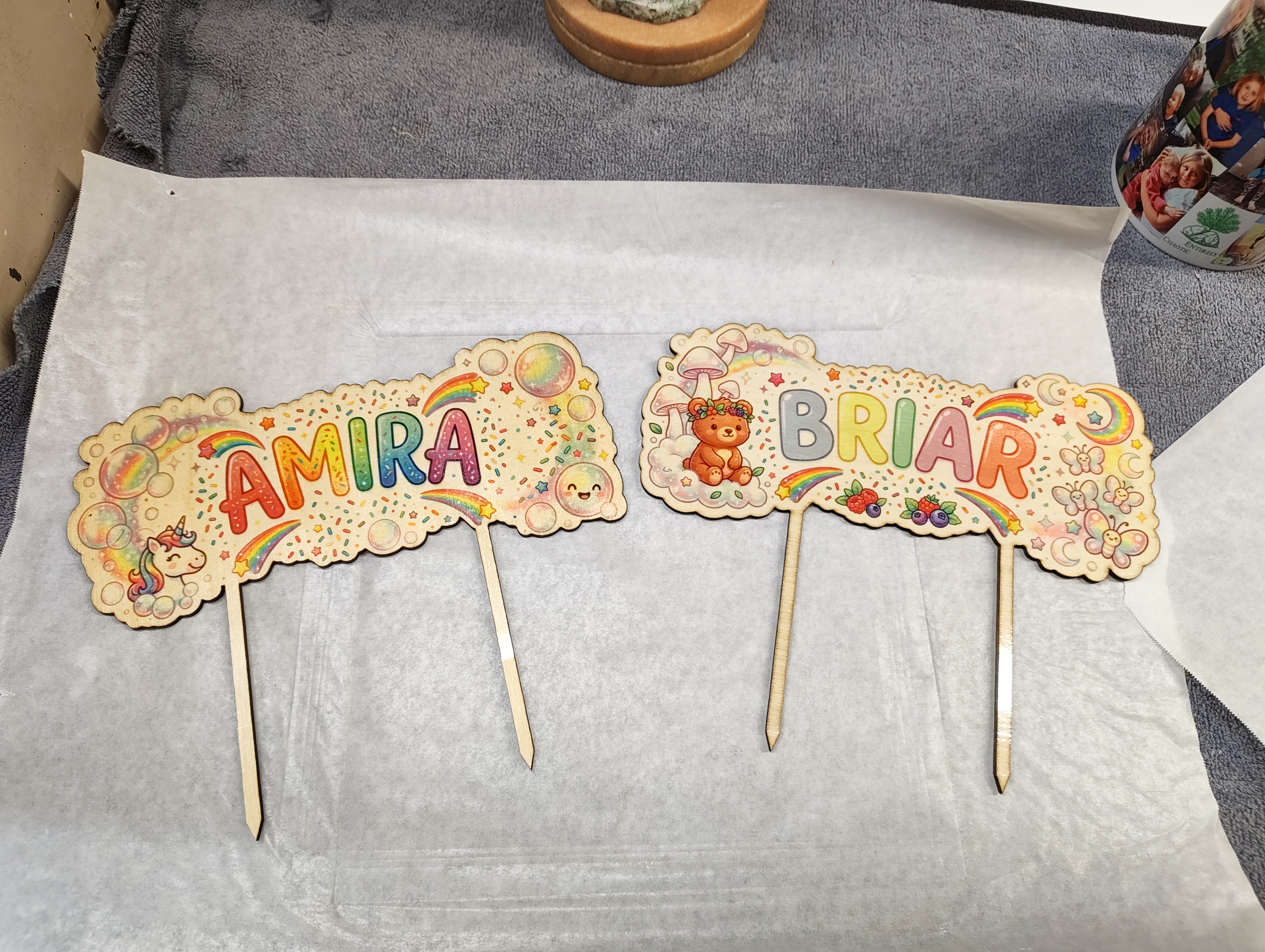Custom Wooden Sublimation Cake Topper